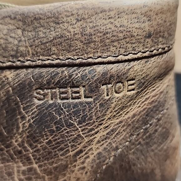 JUSTIN CAPPIE BOMBER DRIVING MOCC STEEL TOE WORK SHOES MENS 7.5W main image 16